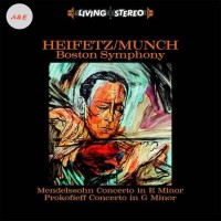Heifetz Munch Boston Symphony Mendelssohn & Prokofieff Violin Concertos LP